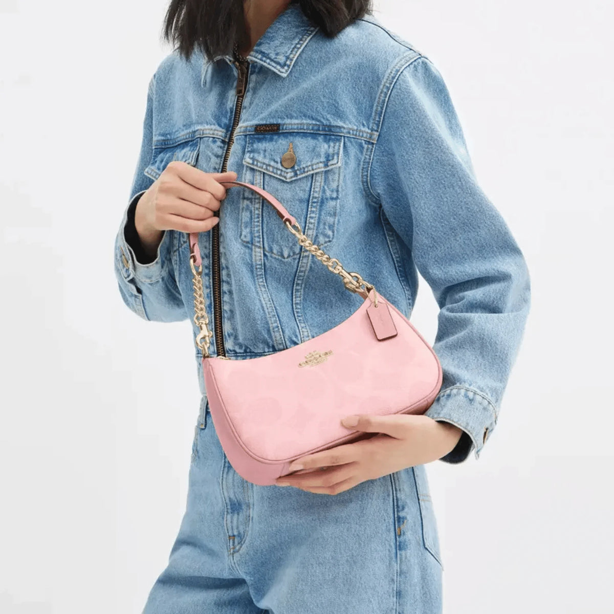 Coach Teri Shoulder Bag CAL51 in Signature Coated Canvas