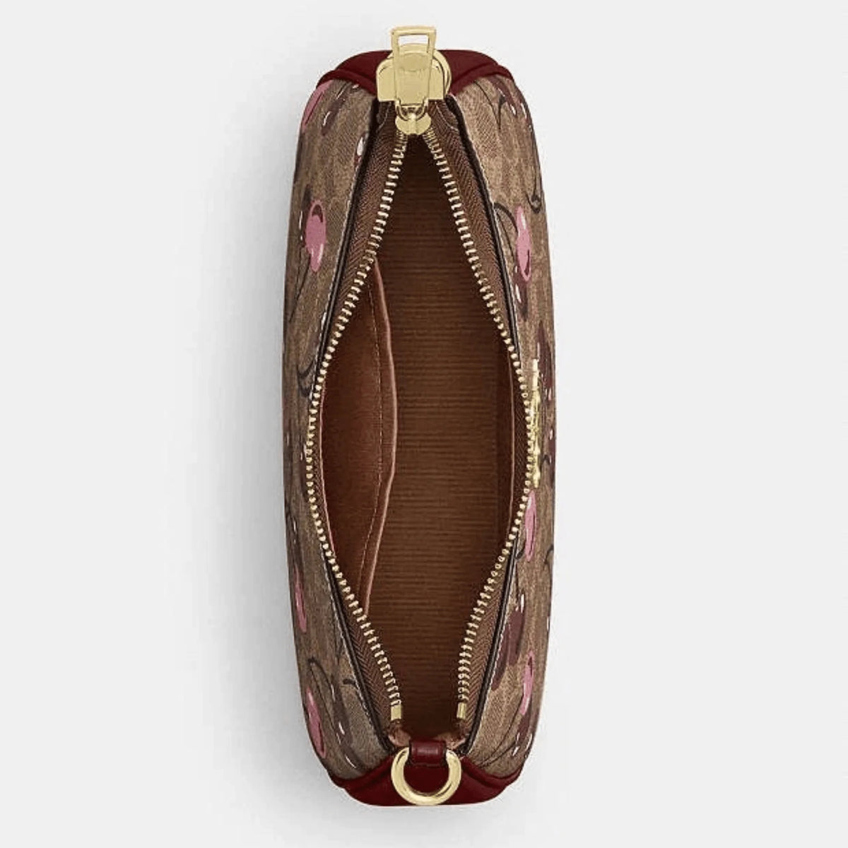 Coach Teri Shoulder Bag CY694 with Cherry Print in Signature Coated Canvas