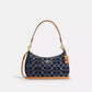 Coach Teri Shoulder Bag CAF82 in Blue Signature Denim with Vachetta Leather