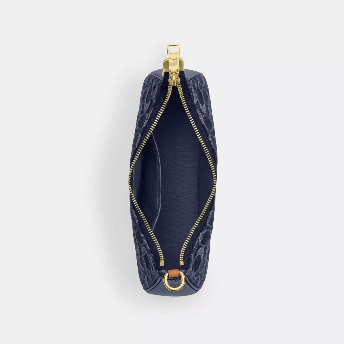 Coach Teri Shoulder Bag CAF82 in Blue Signature Denim with Vachetta Leather