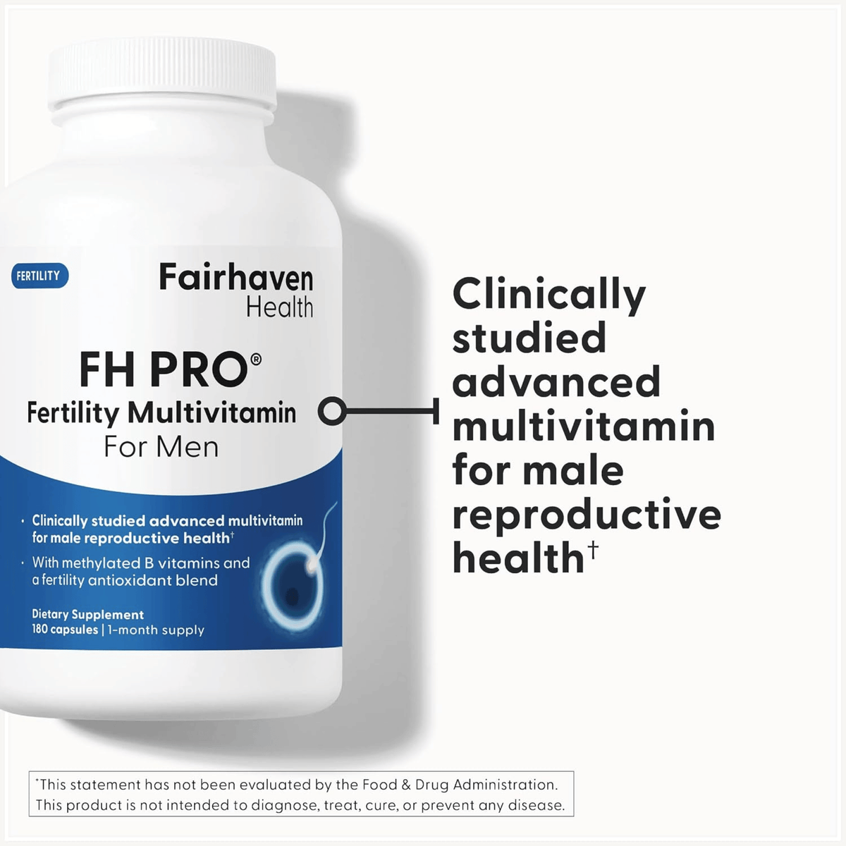 FH PRO for Men Fertility Multivitamin | 180 Capsules