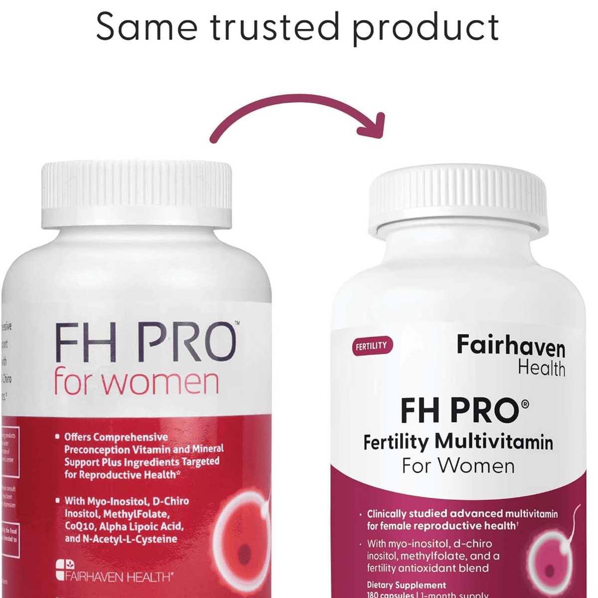 FH PRO for Women Fertility Multivitamin | 180 Capsules