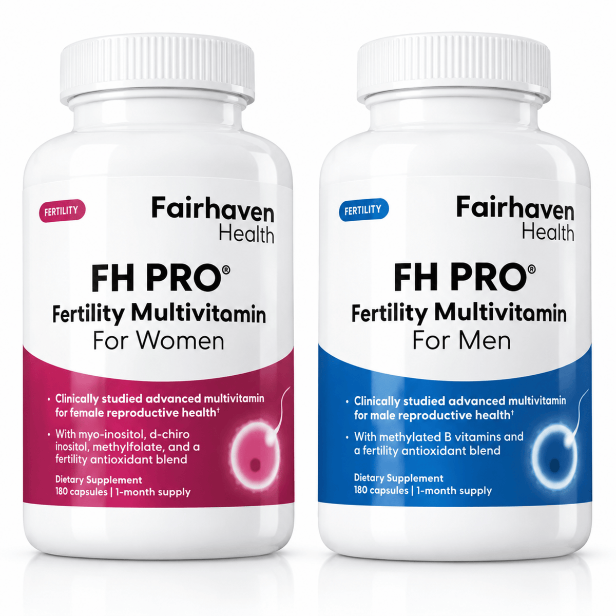 FH PRO Fertility Multivitamin Combo Pack | Men & Women | 1-Month Supply