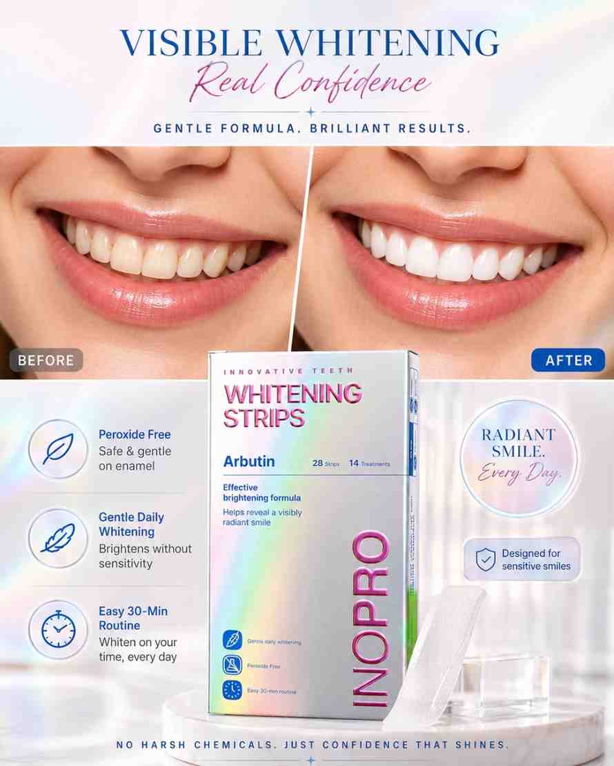 InoPro Teeth Whitening Strips (DENTIST RECOMMENDED)