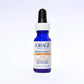 A bottle of Obagi Medical Professional C+ 15% Vitamin C Antioxidant Serum in a cobalt blue glass dropper bottle with a white cap and black rubber bulb, set against a clean white background.