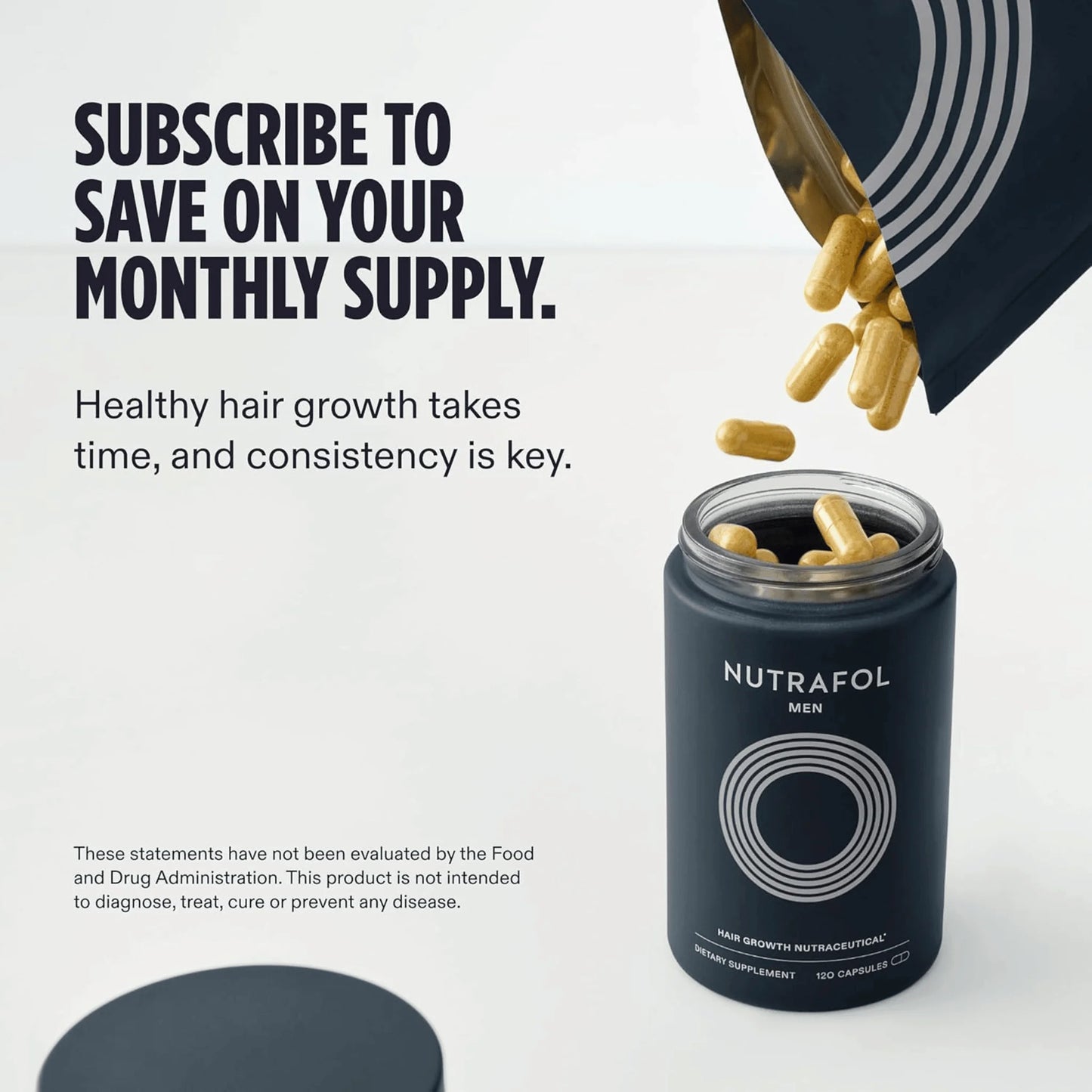 Nutrafol Men Hair Growth Supplements, Ages 18-49