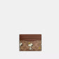 Coach x Peanuts Mini Skinny ID Case, Snoopy Print Signature Canvas, Tan