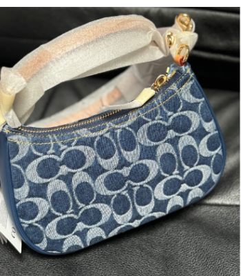 Coach Teri Mini Crossbody Bag in Signature Denim, Blue, CY735