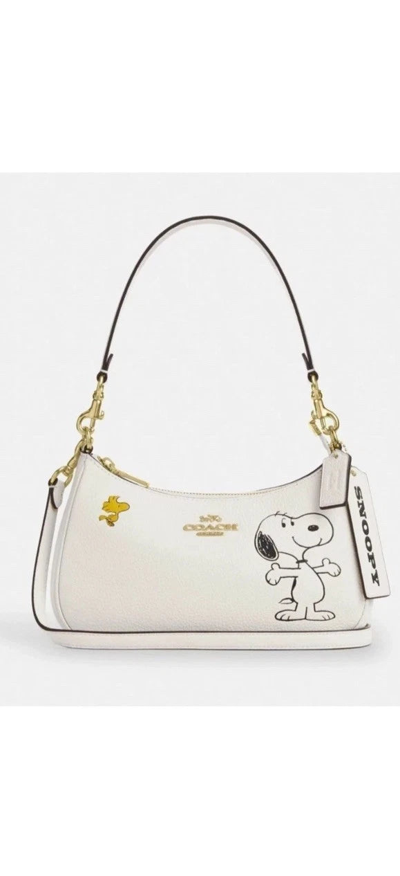 Coach x Peanuts Teri Shoulder Bag with Snoopy, Chalk Multi, CBJ76