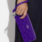 Coach Long Zip Around Wallet with Strap in Purple Signature, C4452