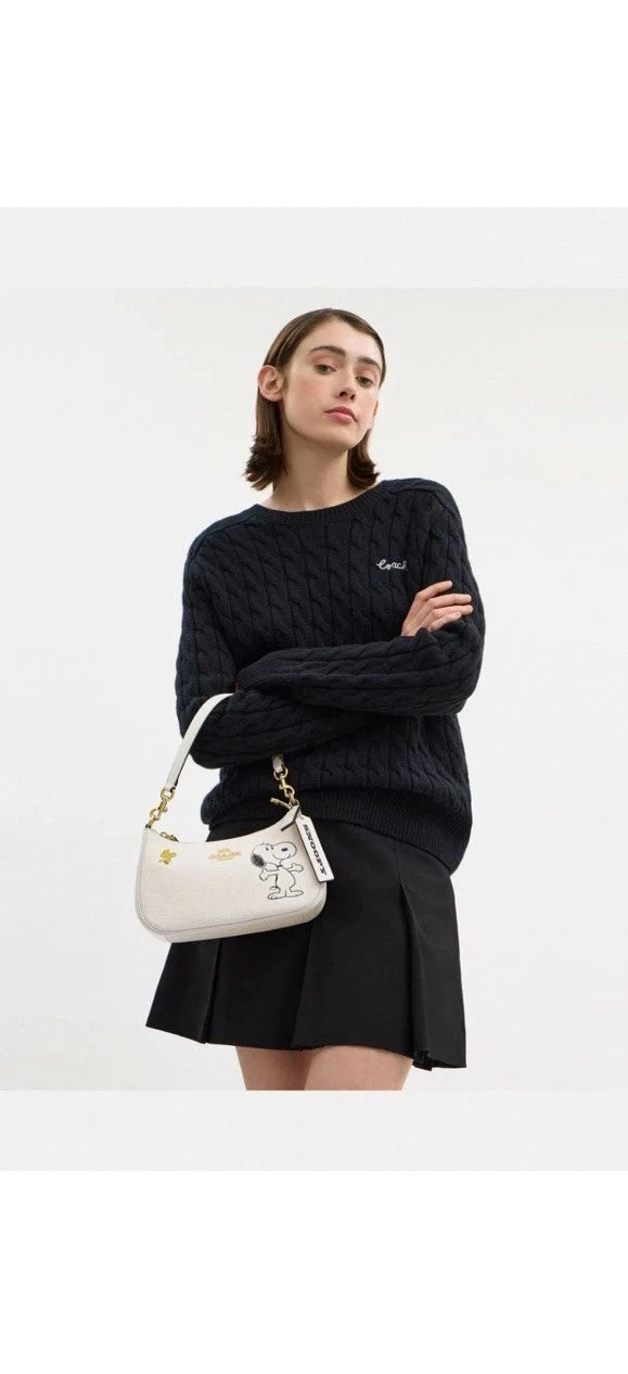 Coach x Peanuts Teri Shoulder Bag with Snoopy, Chalk Multi, CBJ76