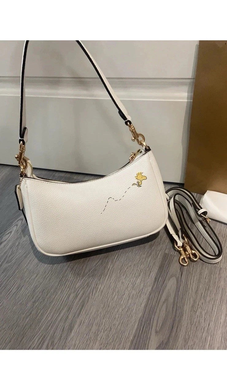 Coach x Peanuts Teri Shoulder Bag with Snoopy, Chalk Multi, CBJ76
