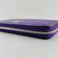 Coach Long Zip Around Wallet with Strap in Purple Signature, C4452
