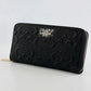 Coach Long Zip Around Wallet in Black Signature Leather, F53834